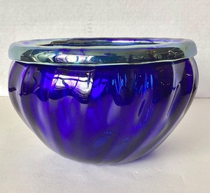 Cobalt Blue Art Glass Bowl