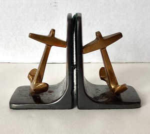 Mid Century Brass Anchor Bookends