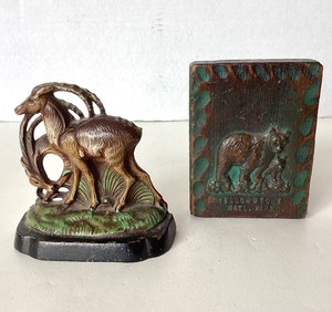 Two Antique Singleton Bookends
