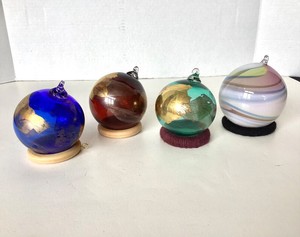 Group of Hand Blown Art Glass Ornaments