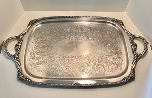 Large Vintage Silverplate Tray