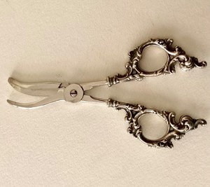 Ornate Vintage Sterling Silver Grape Shears