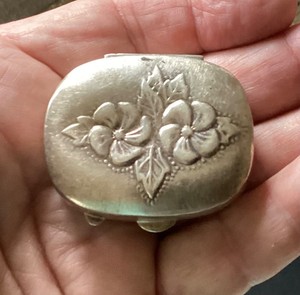 Antique Sterling Silver Pill Box