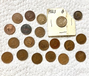 Group of Indian Head Pennies