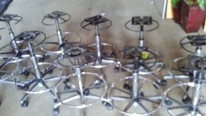 Caster Wheel Stool Bases (10) Non-Adjustable.