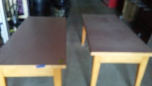 Wood Base Laminate Top Tables (2) Solid Condition.