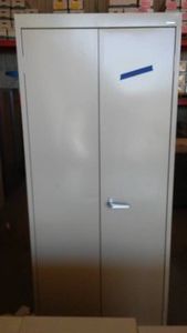 2 Door Locking Cabinet, No Key.