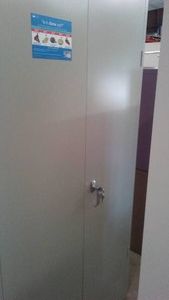 2 Door Locking Cabinet W Key.