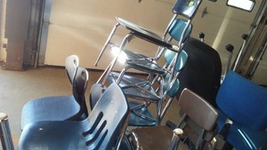 Assorted Chairs (13). Mixed styles and colors