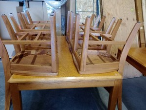 Wood Table and Chairs (6).