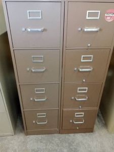 4 Drawer File Cabinet (2). Beige