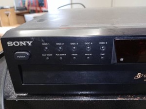 Sony 5 CD Changer and Audio Video Cart.