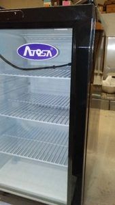 Atosa CTD-3T Glass Door Countertop Refrigerator.