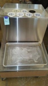 Stainless Steel Self-Serve Condiment Station.