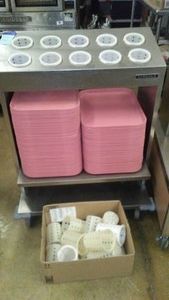 Lincoln Tray Dispensing Cart with Serving Trays