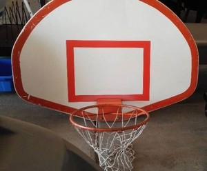 White and red basketball backboard, Hoop and Net