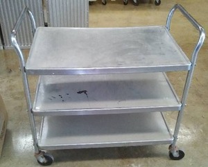 Carlisle Stainless Steel Utility Cart.