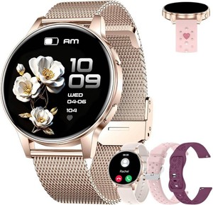 Erkwei Smart Watch wit 4 Bands