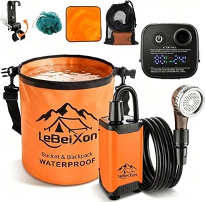 LeBeiXon Rechargeable Camping ShowerShower Pump
