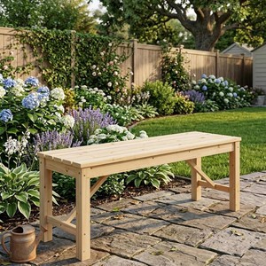 Fortuno OutdoorIndoor Natural Wood Bench