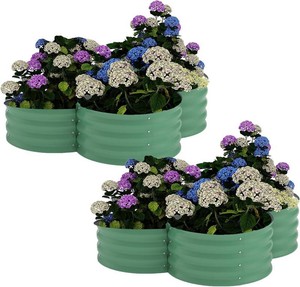 Garvee 2-Pack Galvanized Raised Garden Bed