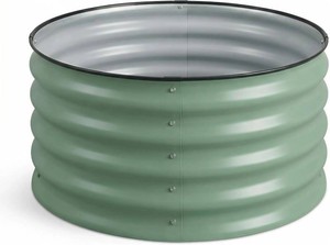 Sponvatt Round Galvanized Raised Garden Bed