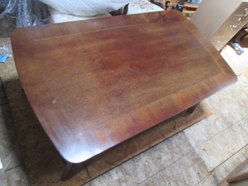 Rectangular 2-tier wood coffee tabl...