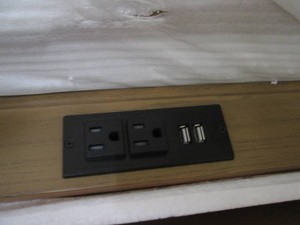 Business center table, with side ou...