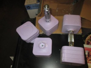 One good and one damaged dumbell...