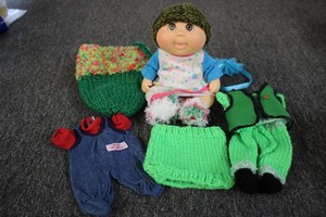Cabbage Patch doll with handmade ac...