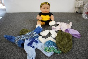 Doll with handmade accessories...