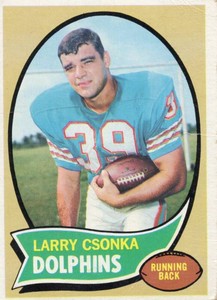 1970 Topps Larry Csonka Miami Dolphins #162 Football Card