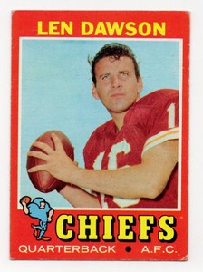 1971 Topps Len Dawson Kansas City Chiefs #180 Football Card