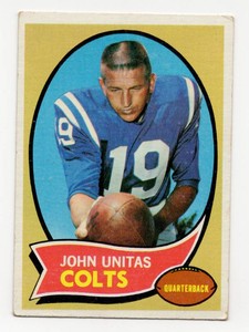 1970 Topps John Unitas Indianapolis Colts #180 Football Card