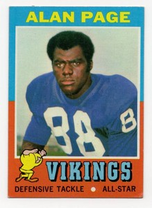 1971 Topps Alan Page Minnesota Vikings #71 Football Card