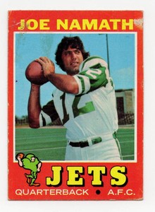 1971 Topps Joe Namath #250 Football Card