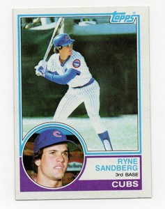 1983 Topps #83 Ryne Sandberg Chicago Cubs Rookie Card (NM)
