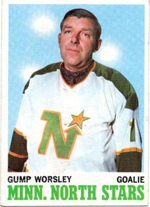 1970 Topps Gump Worsley #40 Hockey Card - Minnesota North Stars
