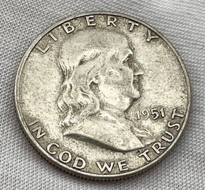 1951 Franklin Half Dollar 90% Silver