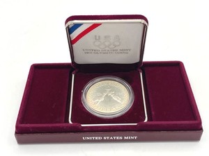 1988-S United States Olympic Coins Proof Silver Dollar w Certificate of Authenticity