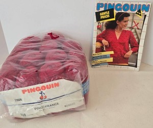 Pingouin Red Yarn & Pattern Books Mixed Lot