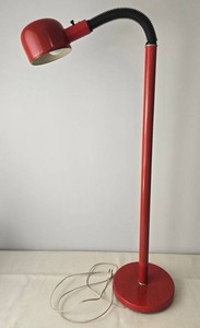 Vintage ALSY Mid Century Modern Red Gooseneck Floor Lamp