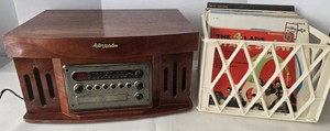 Anders Nicholson Turntable Console & Vinyl Record Mixed Lot
