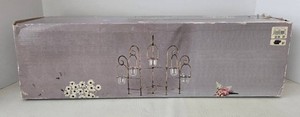 Metal Candle Holder With Glass Votive Cups in Box