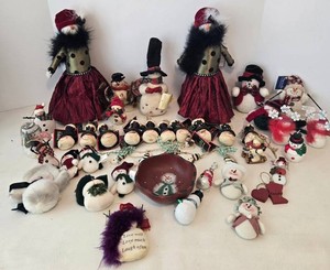 Christmas Snowman Ornament Mixed Lot