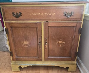Vintage Mid Century Colonial Revival Storage Cabinet