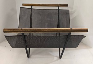 Mid Century Gene Tepper Magazine Rack or Log Holder