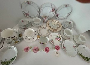 Bone China Teacup, Saucer & Plate Mixed Lot