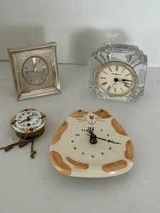 Howard Miller, Sheffield & August Ceramics Clock Mixed Lot of 4