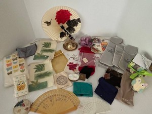 Decorative Pouches, Folding Fans & Tabletop Decor Mixed Lot